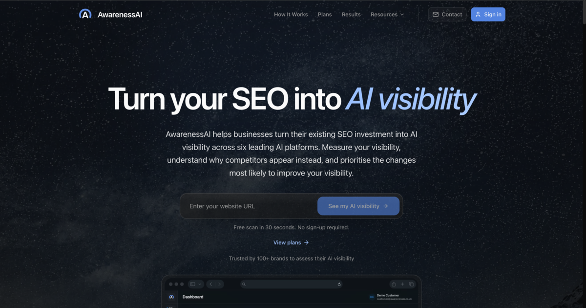 About AwarenessAI | AI Visibility Platform and Services